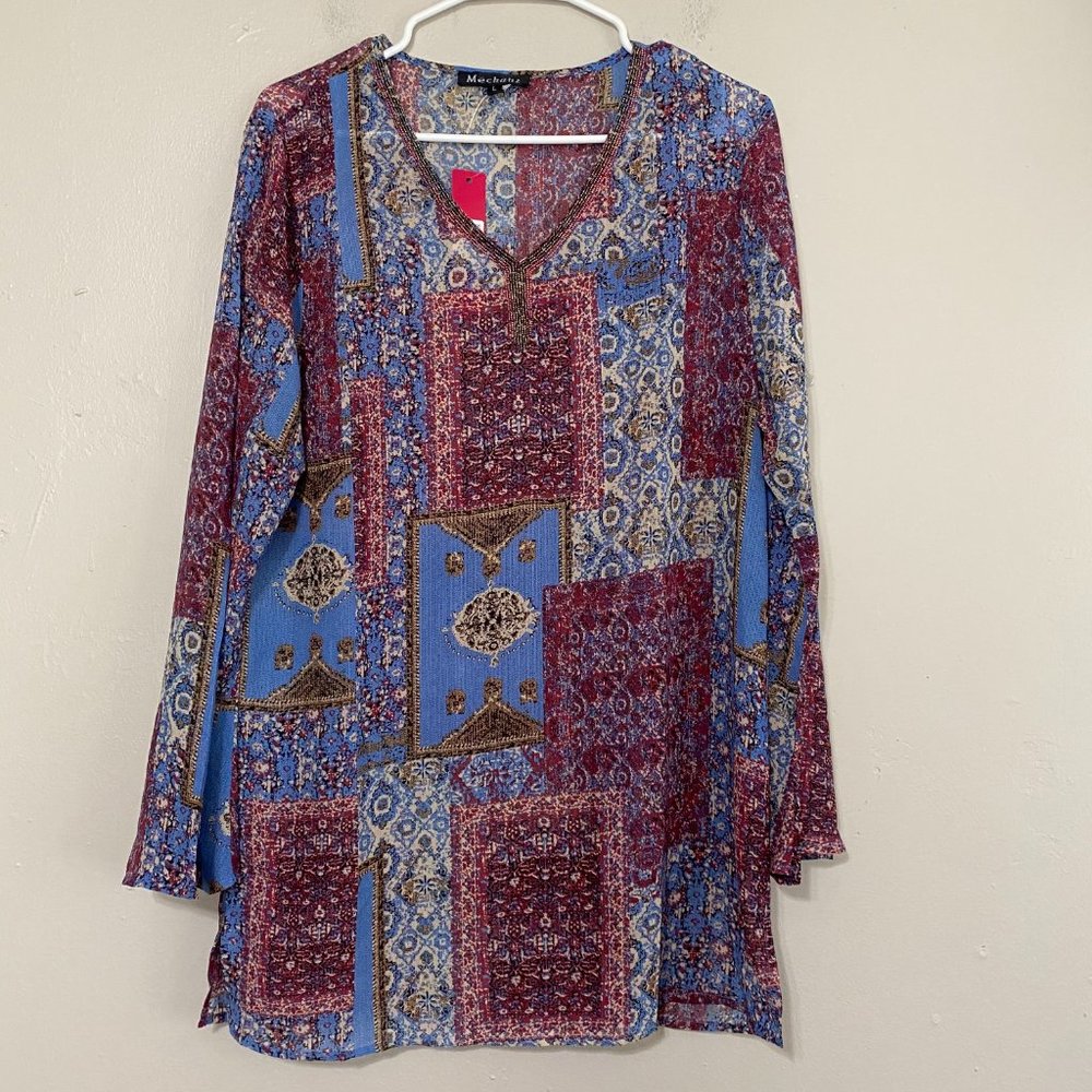 Mechant Beaded Neck Blouse